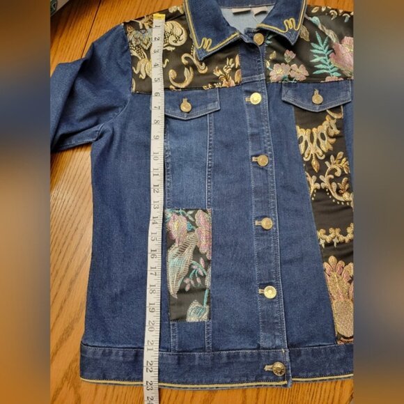 NWT Chico's Denim Heritage Jacket Heirloom Indigo Size Medium - Picture 12 of 16
